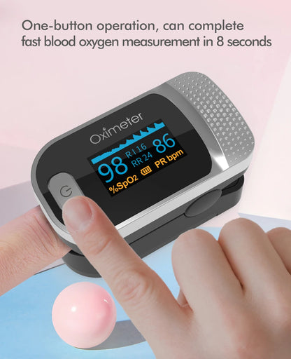 Finger Pulse Oximeter SPO2 PR PI RR Blood Oxygen Saturation Meter Heart Rate Monitor OLED Oximetro De Dedo